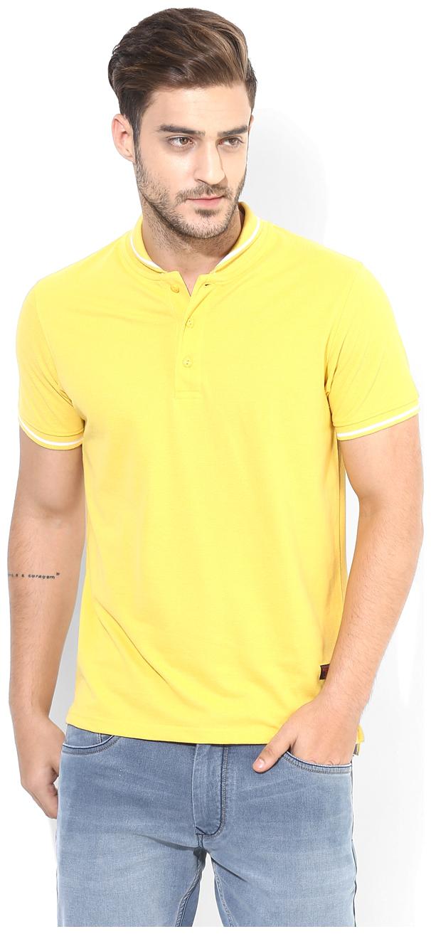 

Red Chief Men Yellow Regular fit Cotton Polo collar T-Shirt - Pack Of 1
