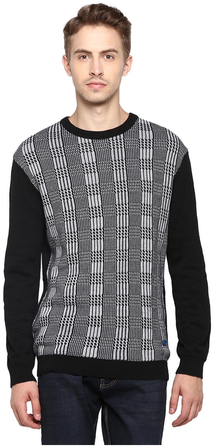 

Red Chief Men Black Round neck Pullover