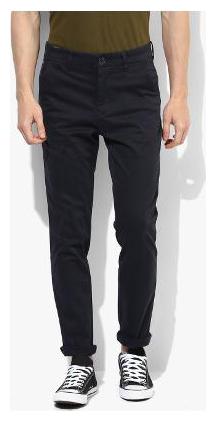 

Red Chief Men Blue Solid Regular fit Regular trousers
