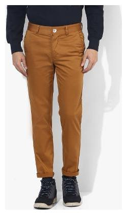 

Red Chief Men Brown Solid Regular fit Chinos