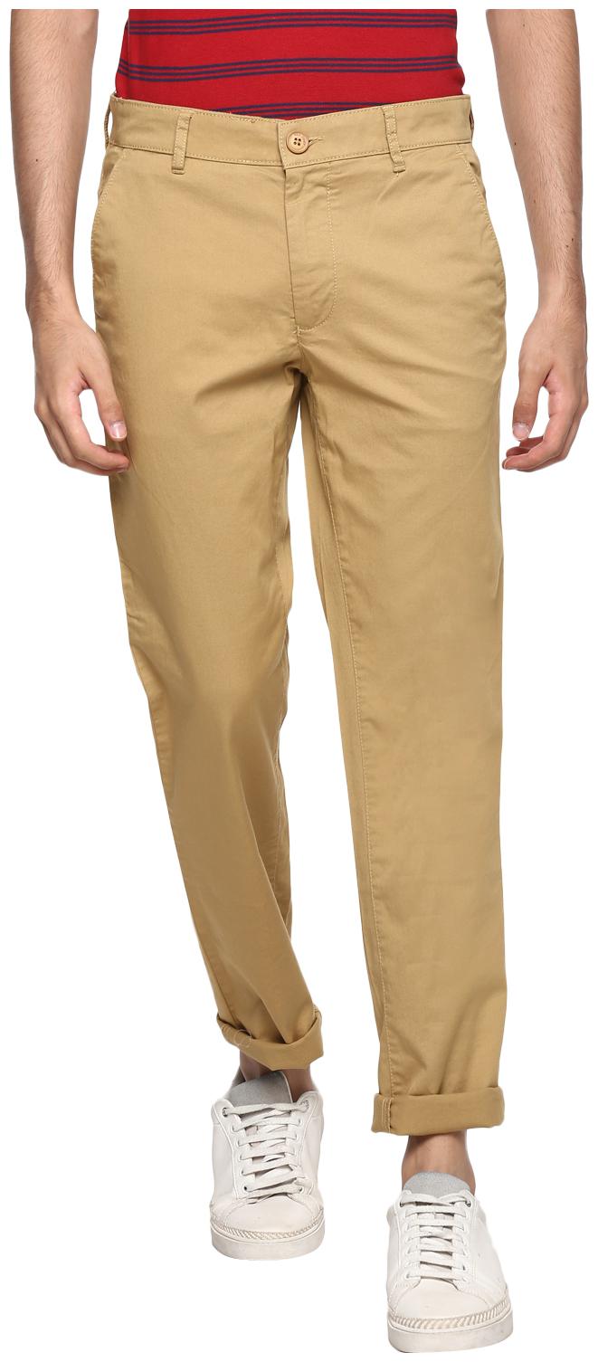 

Red Chief Men Beige Solid Regular fit Regular trousers