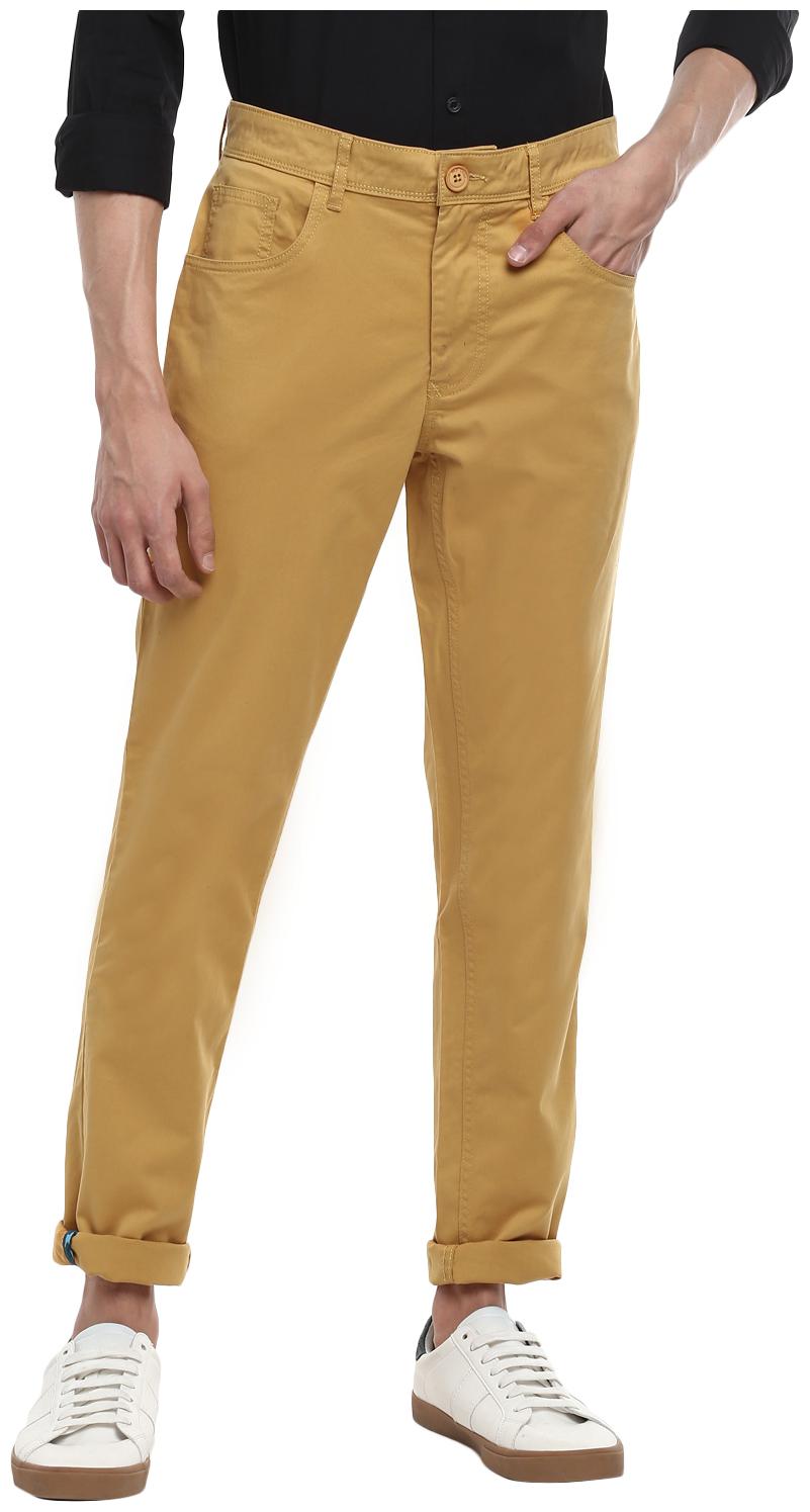 

Red Chief Men Yellow Solid Regular fit Regular trousers