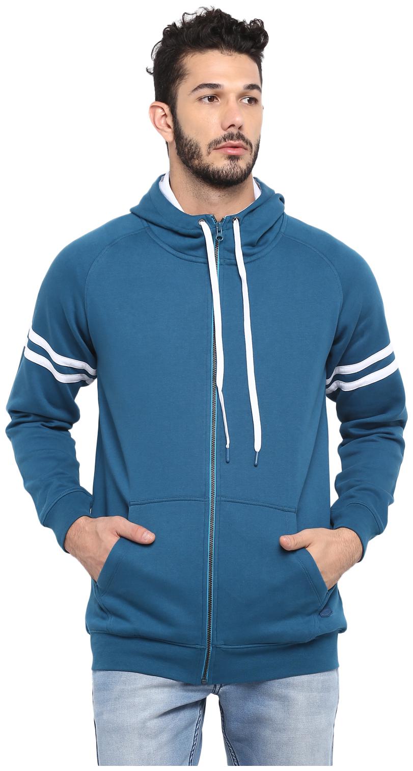 

Red Chief Men Blue Hooded Sweatshirt