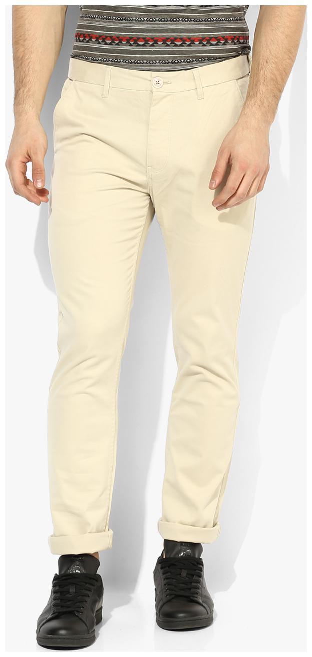 

Red Chief Men Beige Solid Regular fit Regular trousers