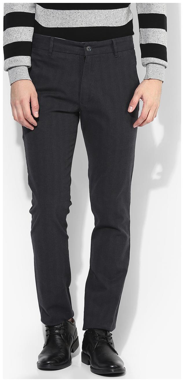

Red Chief Men Grey Solid Regular fit Regular trousers
