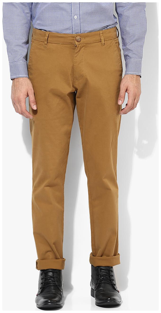 

Red Chief Men Brown Solid Regular fit Regular trousers