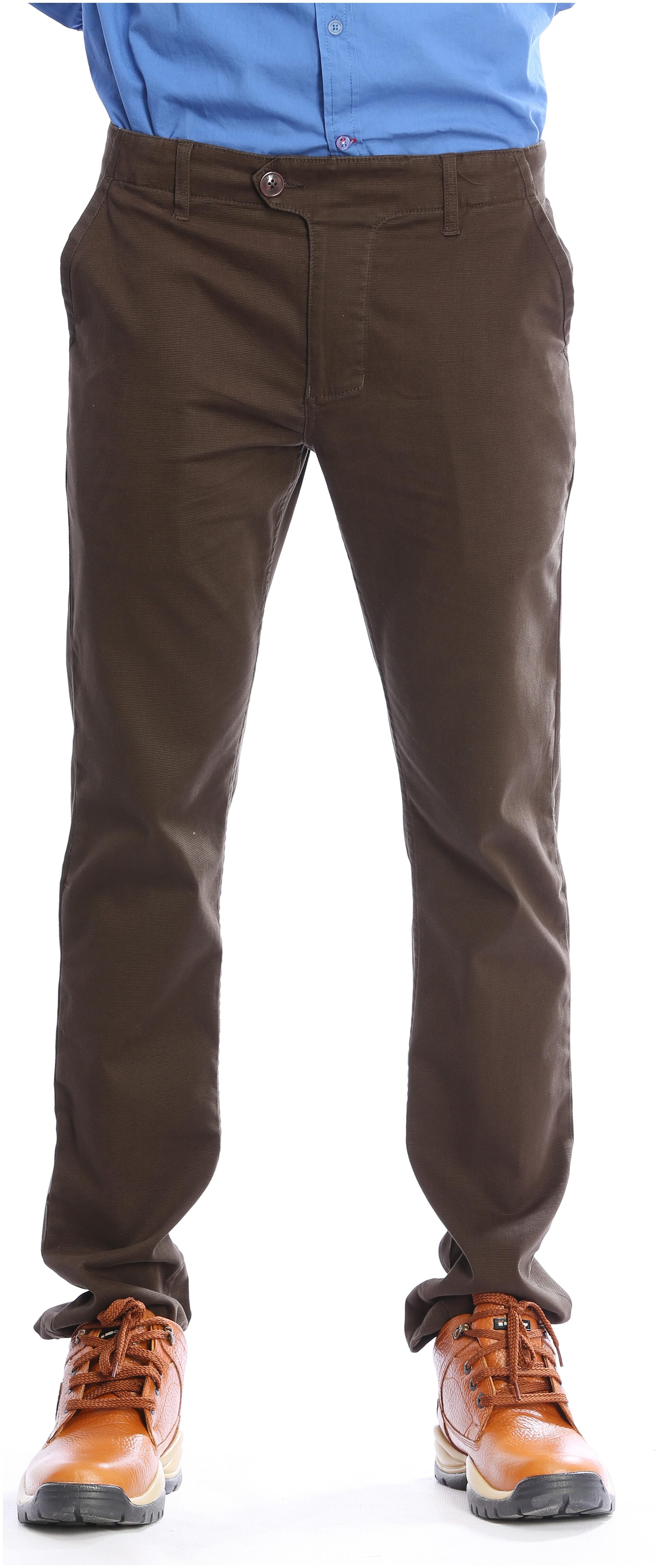 

Red Chief Men Brown Solid Regular fit Regular trousers