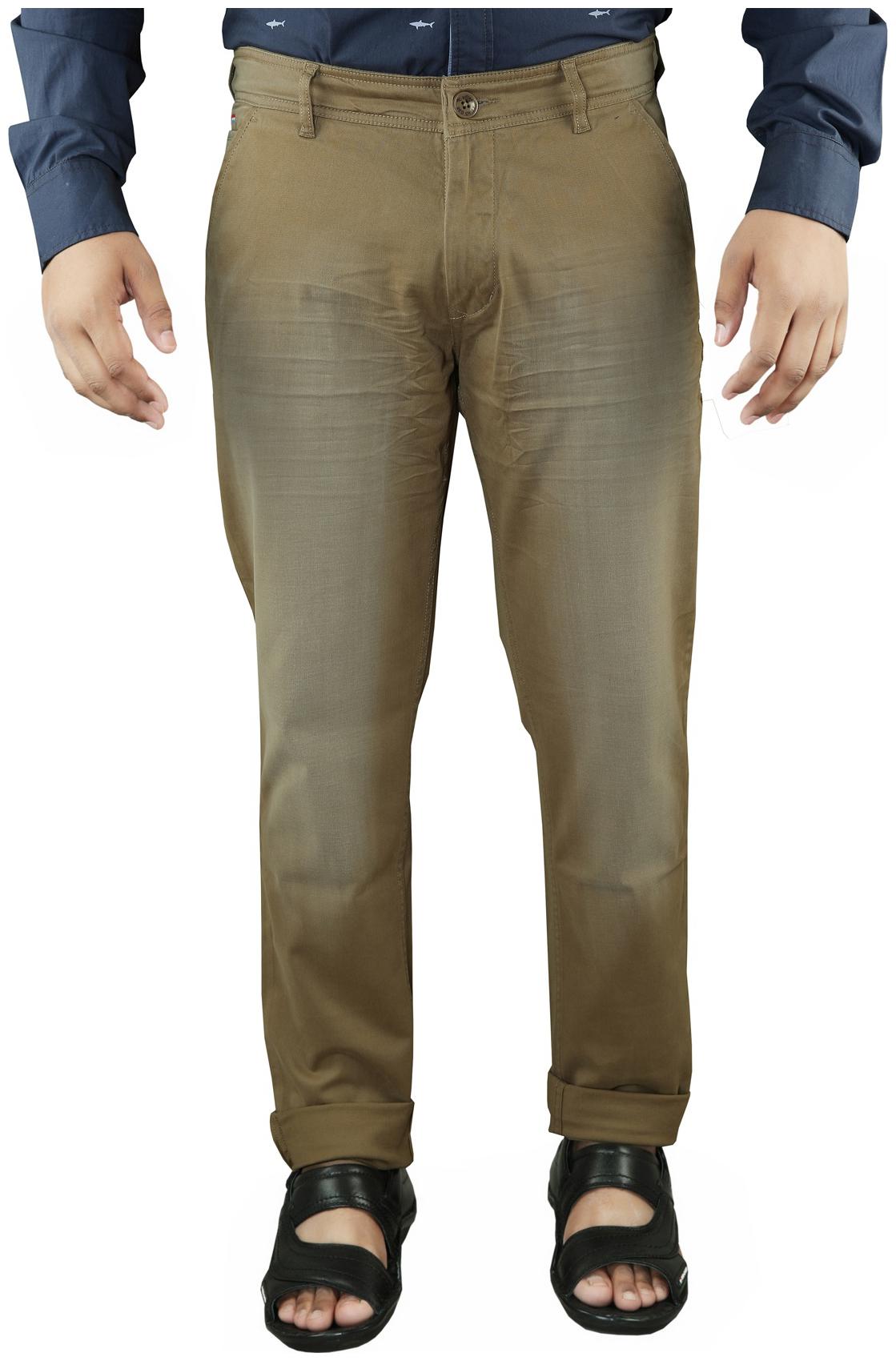 

Red Chief Men Beige Solid Regular fit Regular trousers