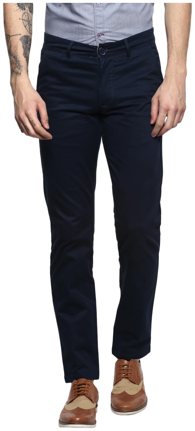 

Red Chief Men Blue Solid Regular fit Regular trousers