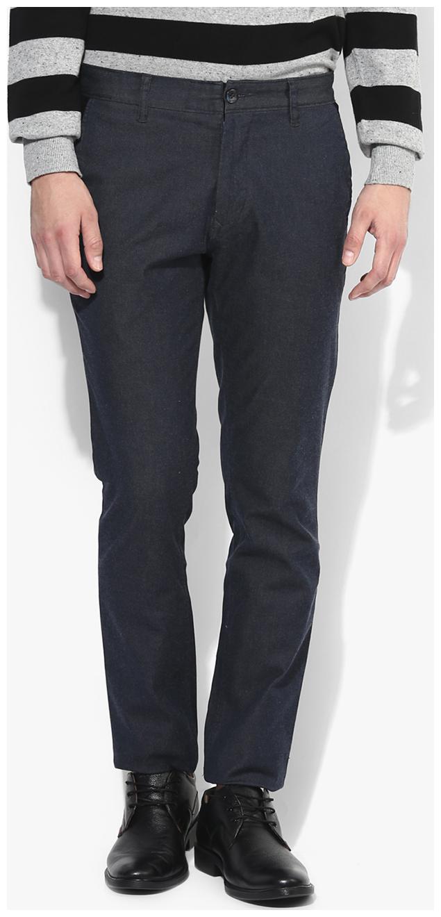 

Red Chief Men Blue Solid Regular fit Regular trousers