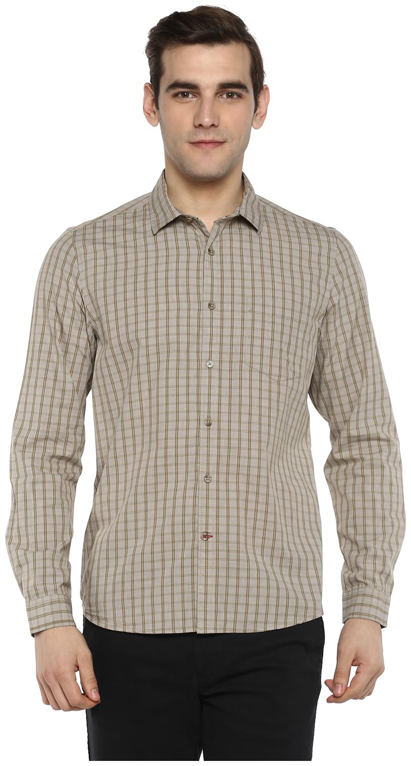 

Red Chief Men Grey Checked Regular Fit Casual Shirt