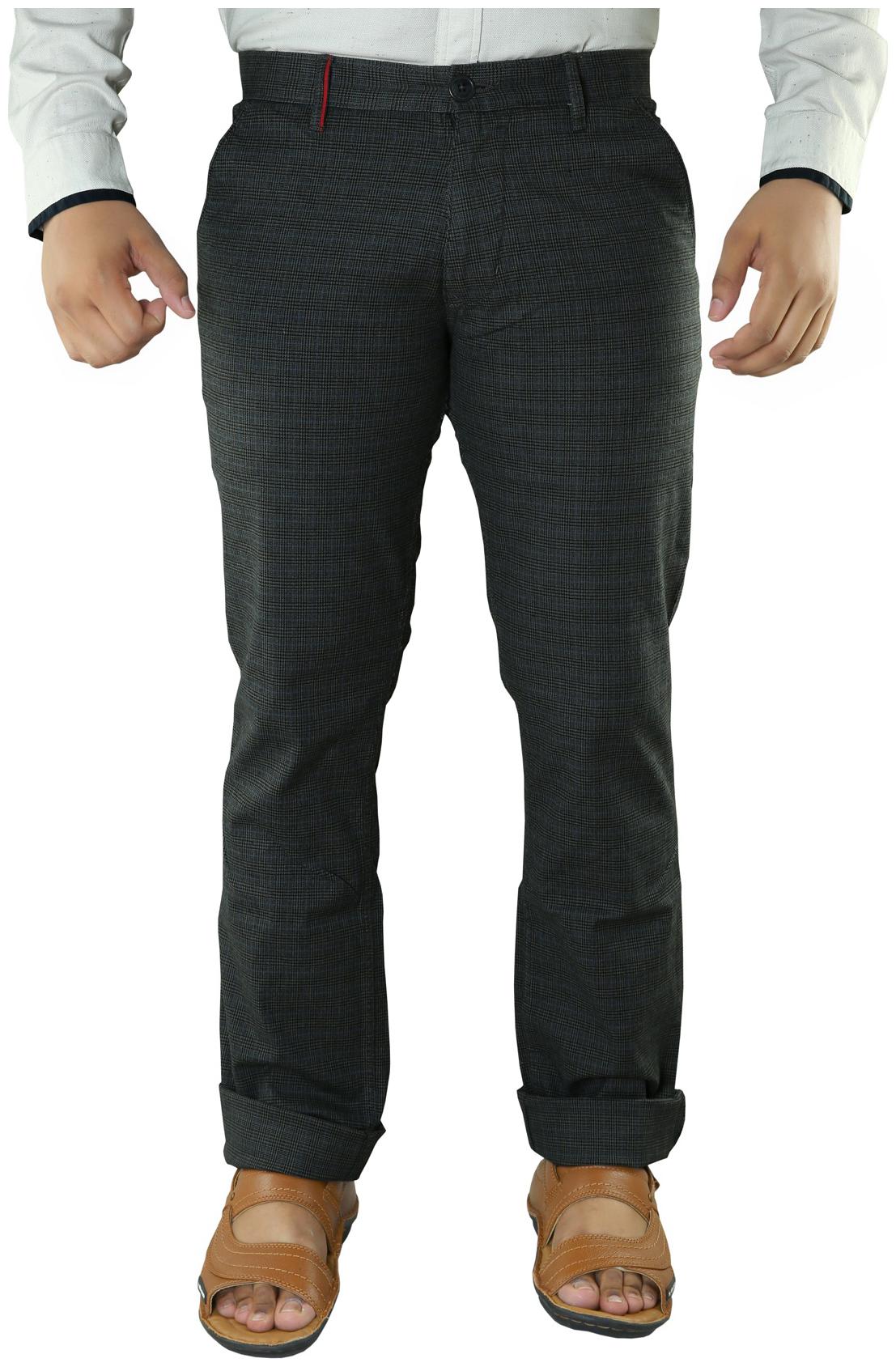 

Red Chief Men Black Solid Regular fit Regular trousers