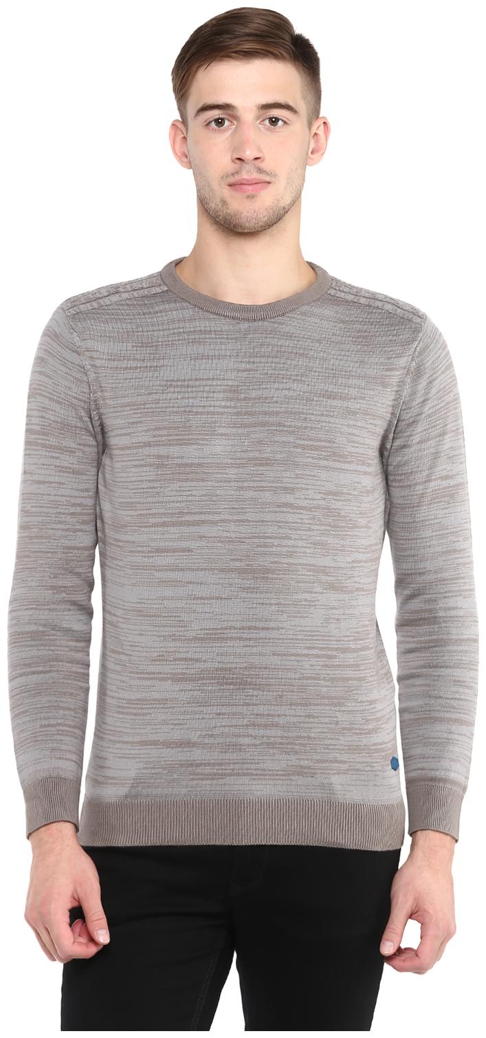 

Red Chief Men Grey Round neck Pullover