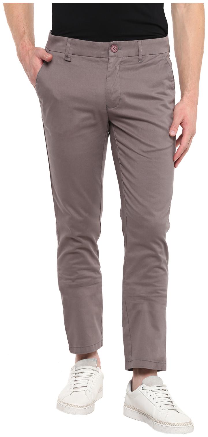 

Red Chief Men Grey Solid Regular fit Regular trousers
