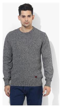 

Red Chief Men Grey V neck Pullover