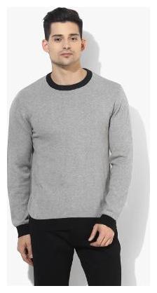 

Red Chief Men Grey Round neck Pullover