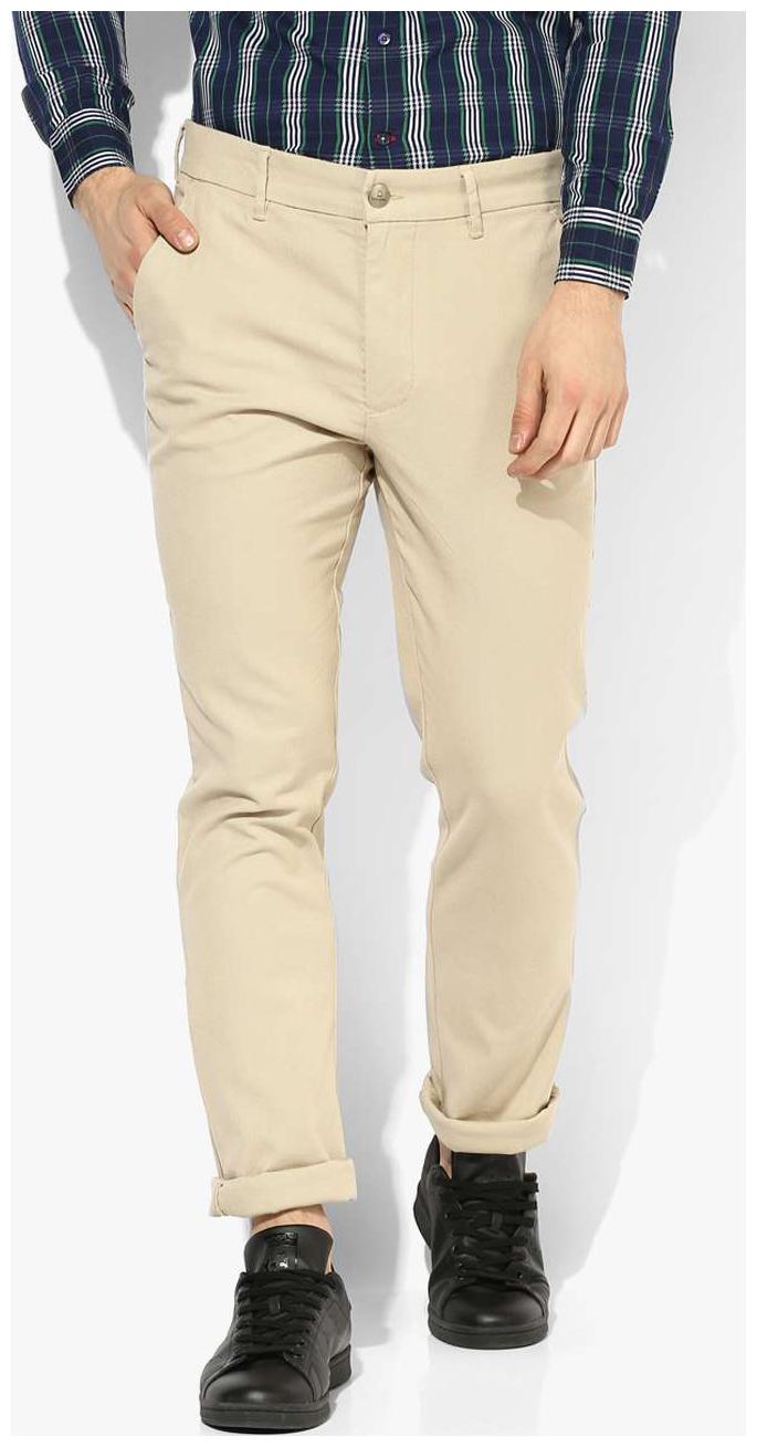 

Red Chief Men Yellow Solid Regular fit Chinos