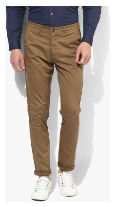 

Red Chief Men Brown Solid Regular fit Chinos