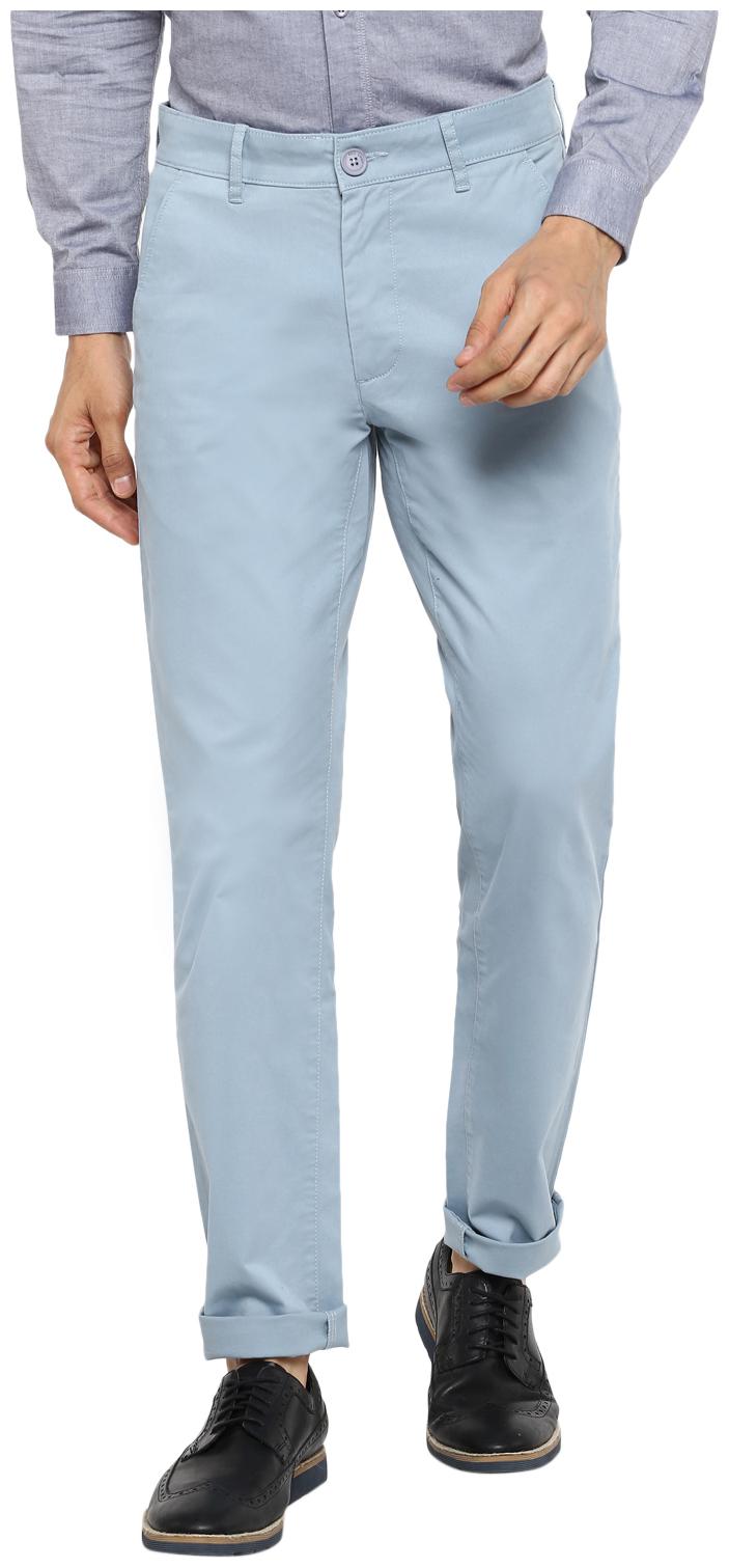 

Red Chief Men Blue Solid Slim fit Regular trousers