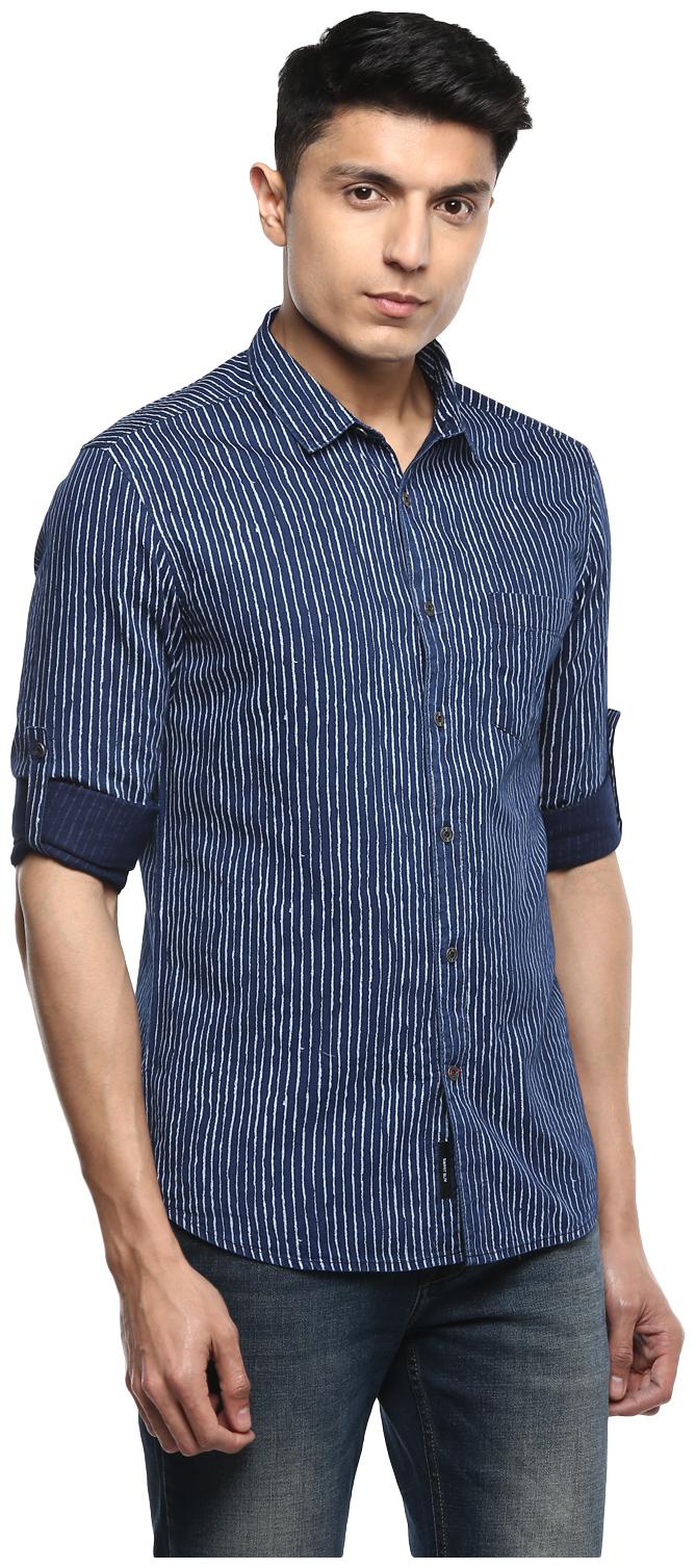 

Red Chief Men Slim fit Formal Shirt - Blue