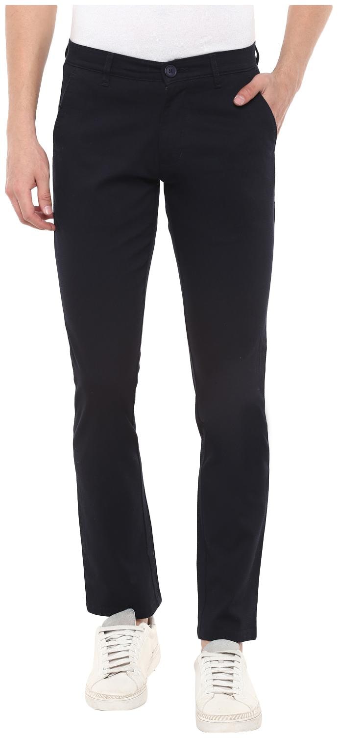 

Red Chief Men Navy blue Solid Slim fit Regular trousers