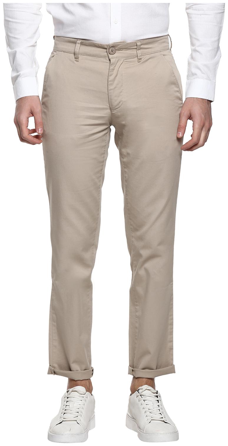 

Red Chief Men Beige Solid Slim fit Regular trousers