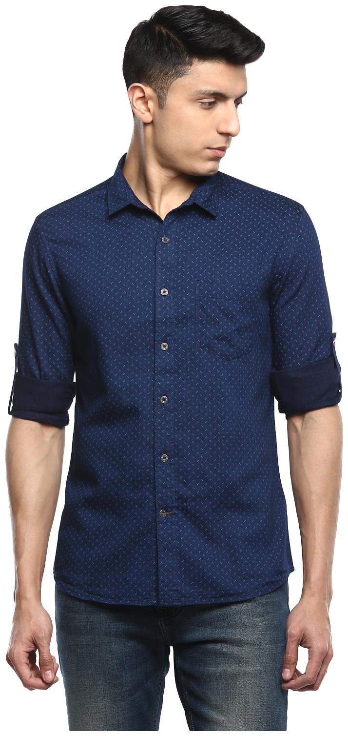 

Red Chief Men Slim fit Formal Shirt - Blue