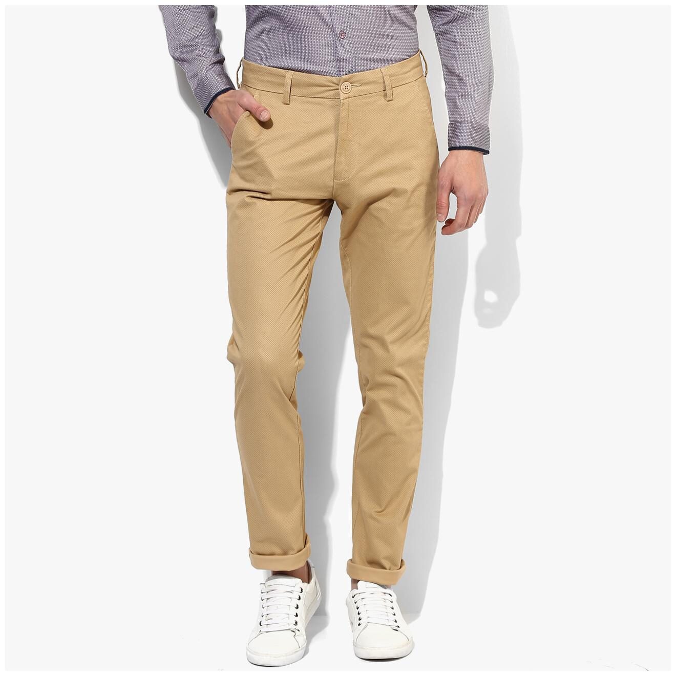 

Red Chief Men Brown Solid Regular fit Regular trousers