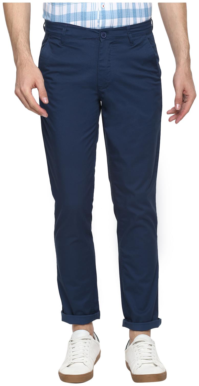 

Red Chief Men Navy blue Solid Slim fit Regular trousers