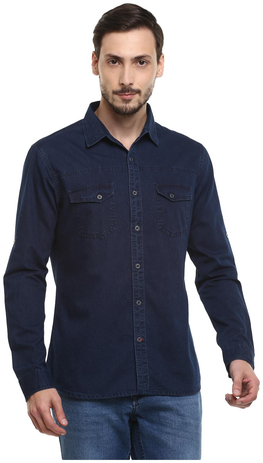 

Red Chief Men Slim fit Formal Shirt - Blue