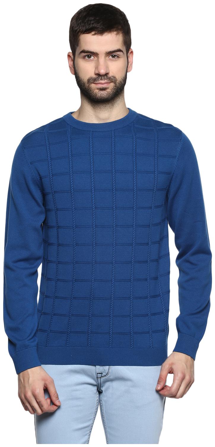 

Red Chief Men Blue Round neck Pullover
