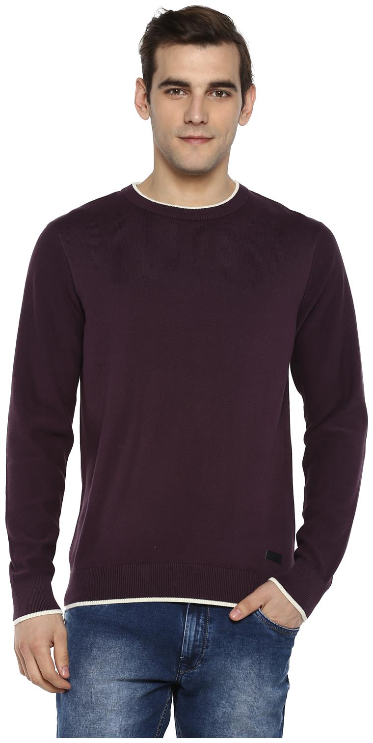 

Red Chief Men Purple Round neck Pullover