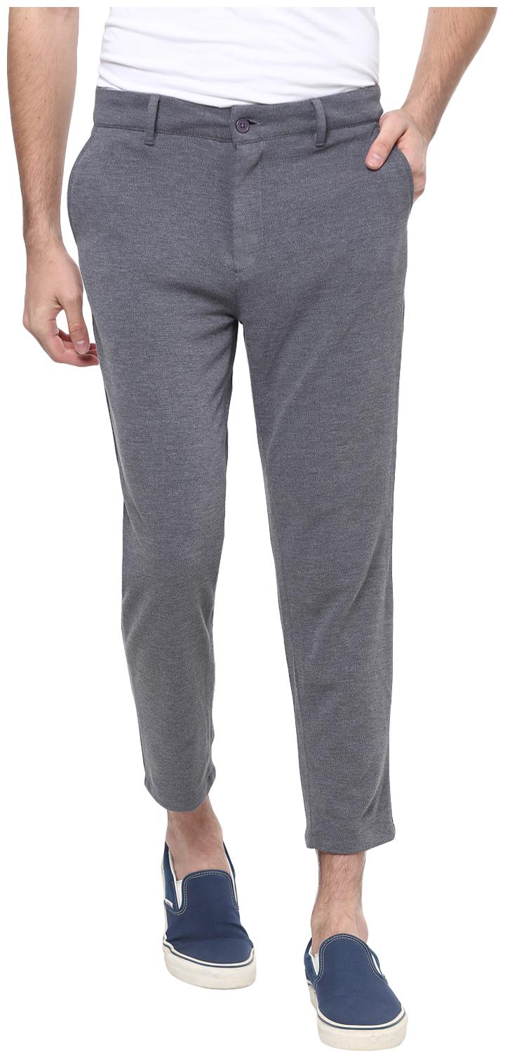 

Red Chief Men Grey Solid Slim fit Regular trousers