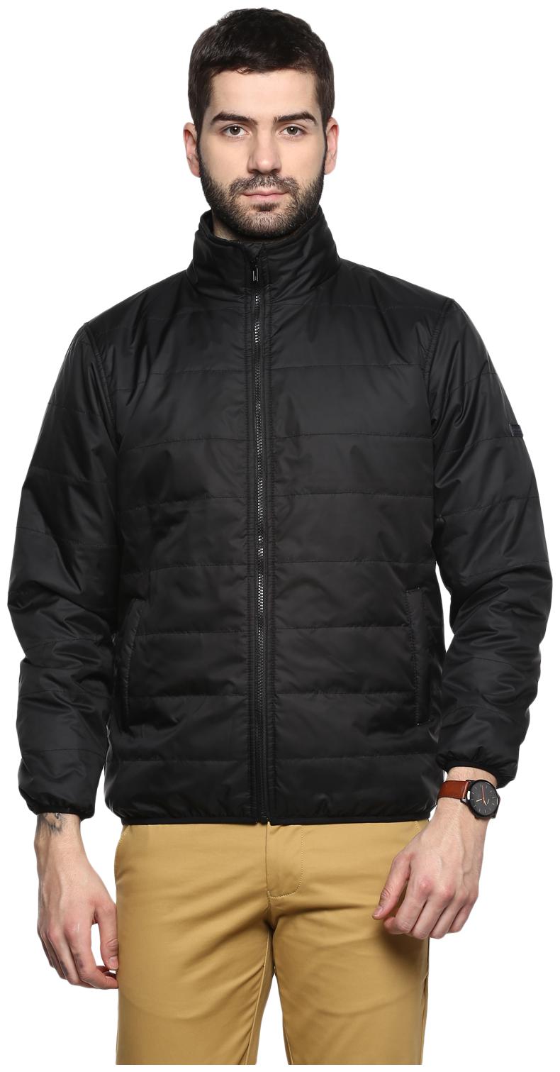 

Red Chief Men Black Solid Quilted jacket