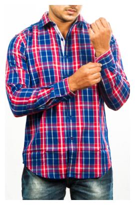 

Red Chief Men Blue Checked Regular Fit Casual Shirt
