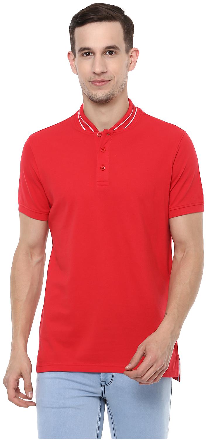 

Red Chief Men Red Regular fit Cotton Polo collar T-Shirt - Pack Of 1