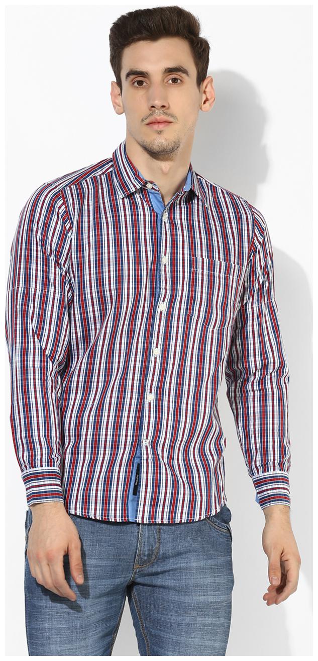 

Red Chief Men Red Checked Regular Fit Casual Shirt