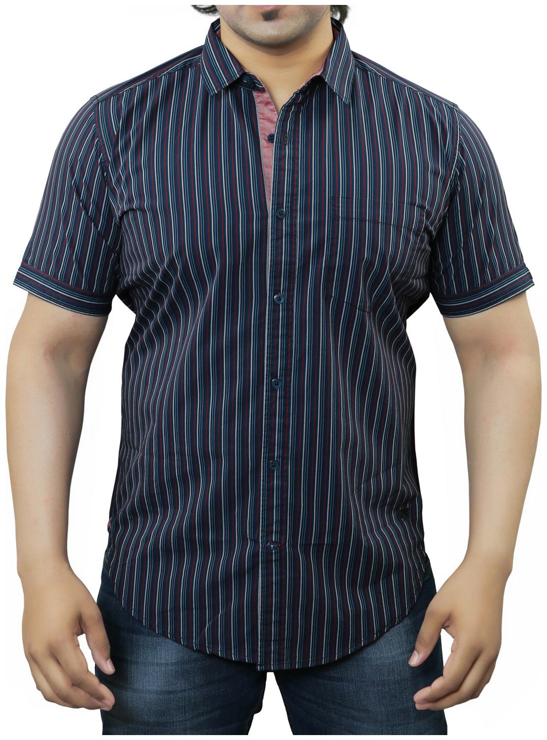

Red Chief Men Blue Pinstrips Regular Fit Casual Shirt