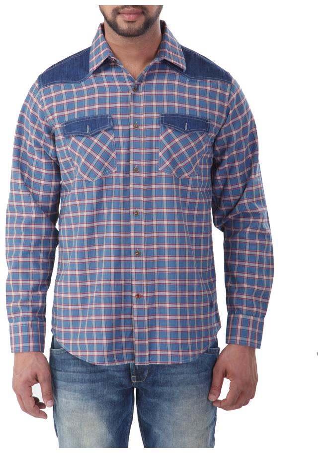 

Red Chief Men Grey Checked Regular Fit Casual Shirt