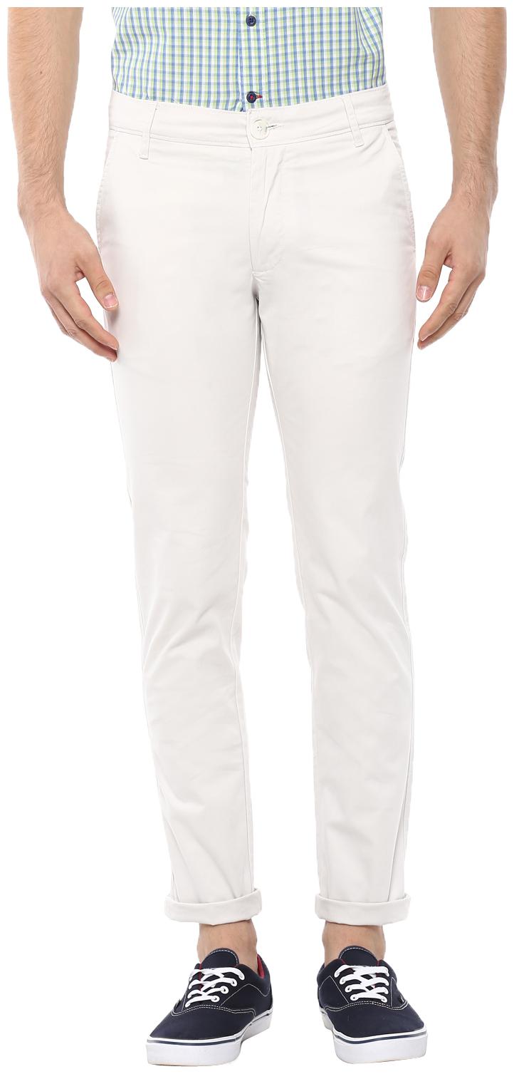 

Red Chief Men Beige Solid Slim fit Regular trousers