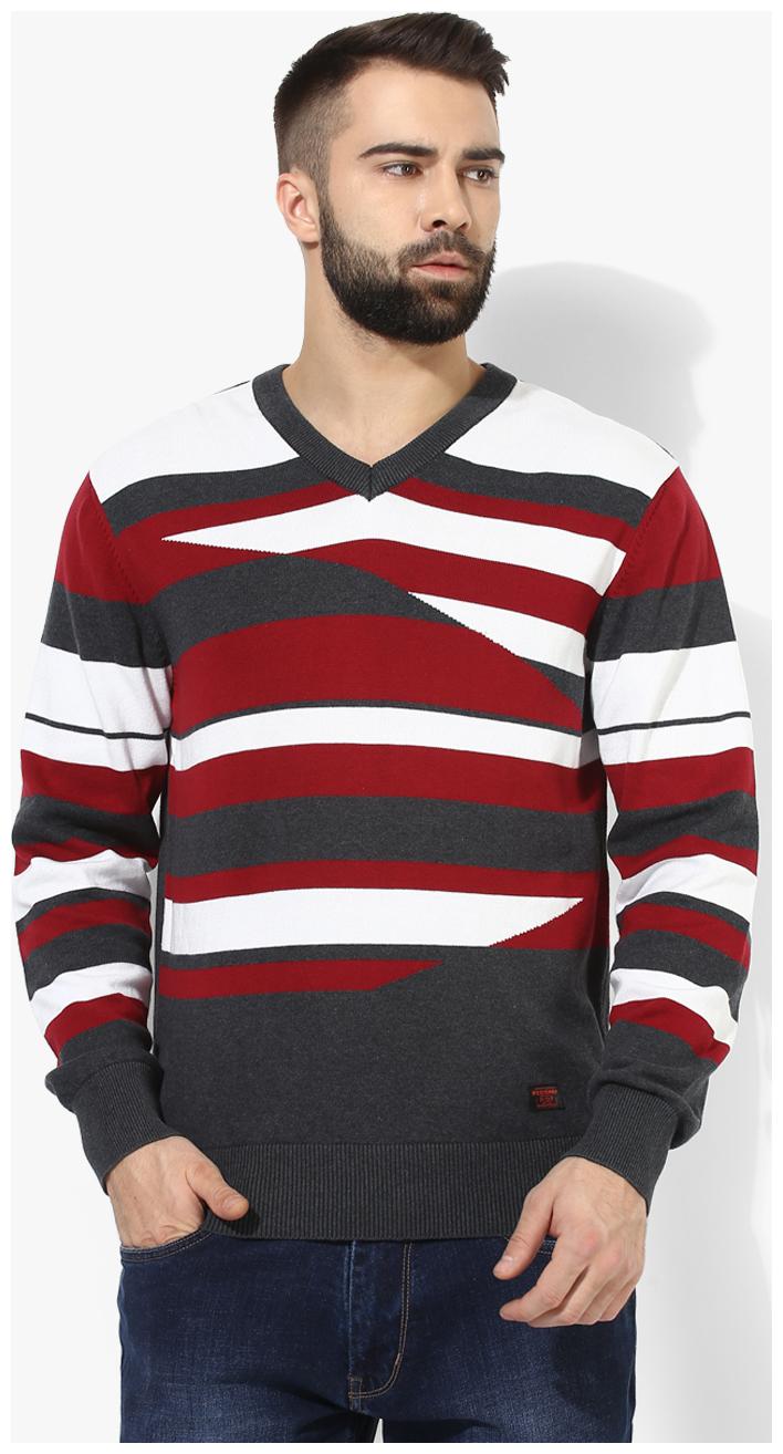 

Red Chief Men Cotton Pullover Grey