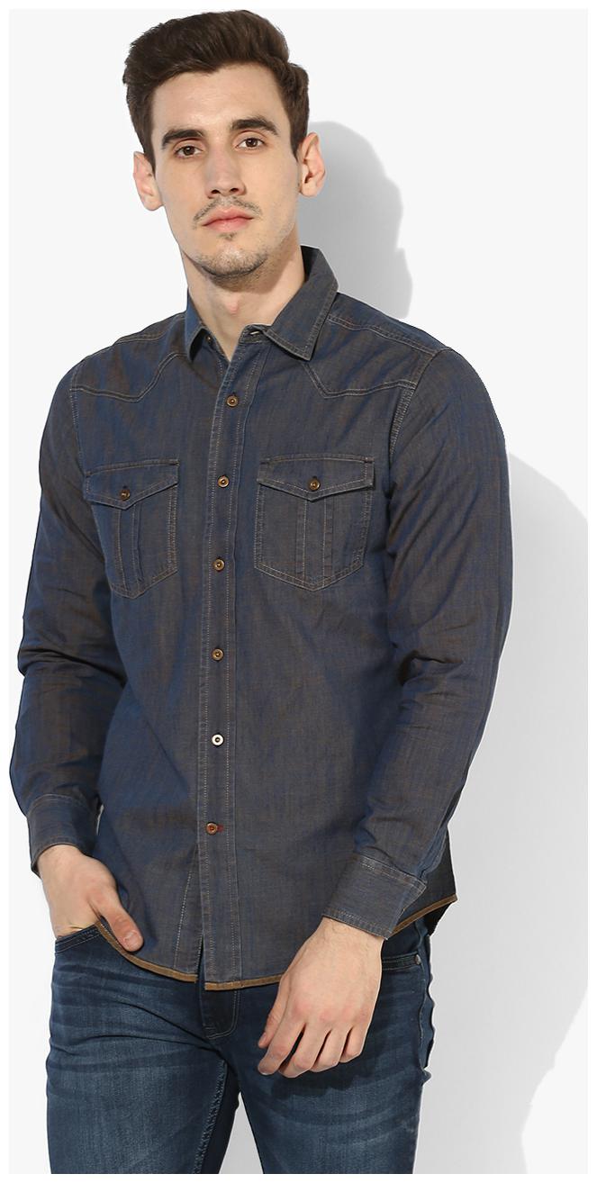 

Red Chief Men Purple Solid Regular Fit Casual Shirt