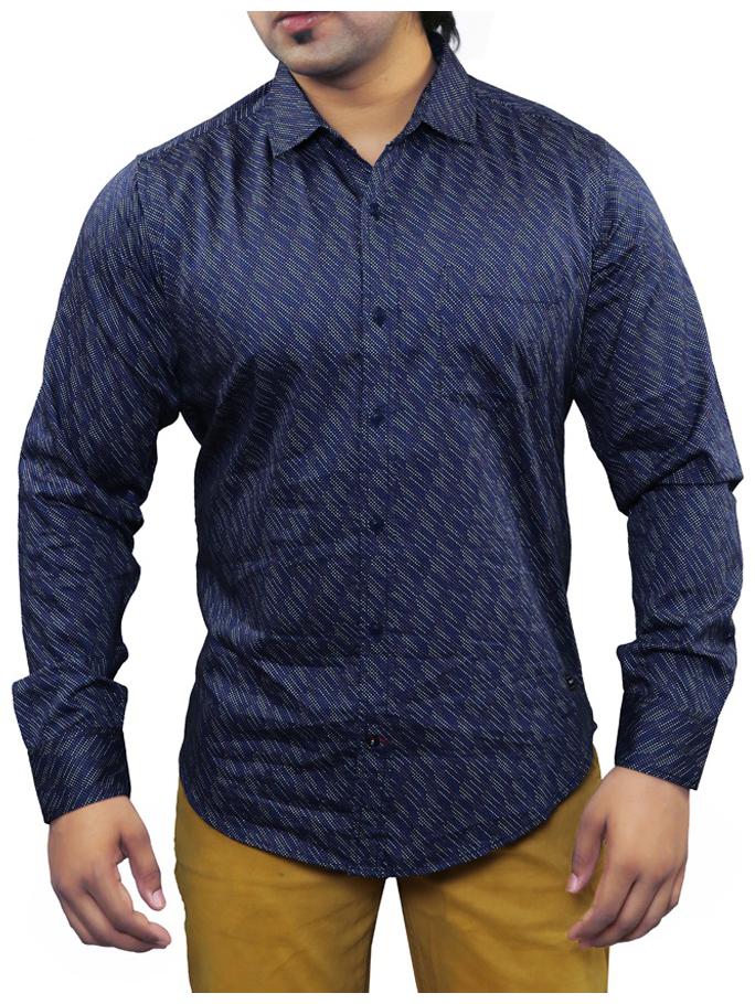 

Red Chief Men Blue Solid Regular Fit Casual Shirt