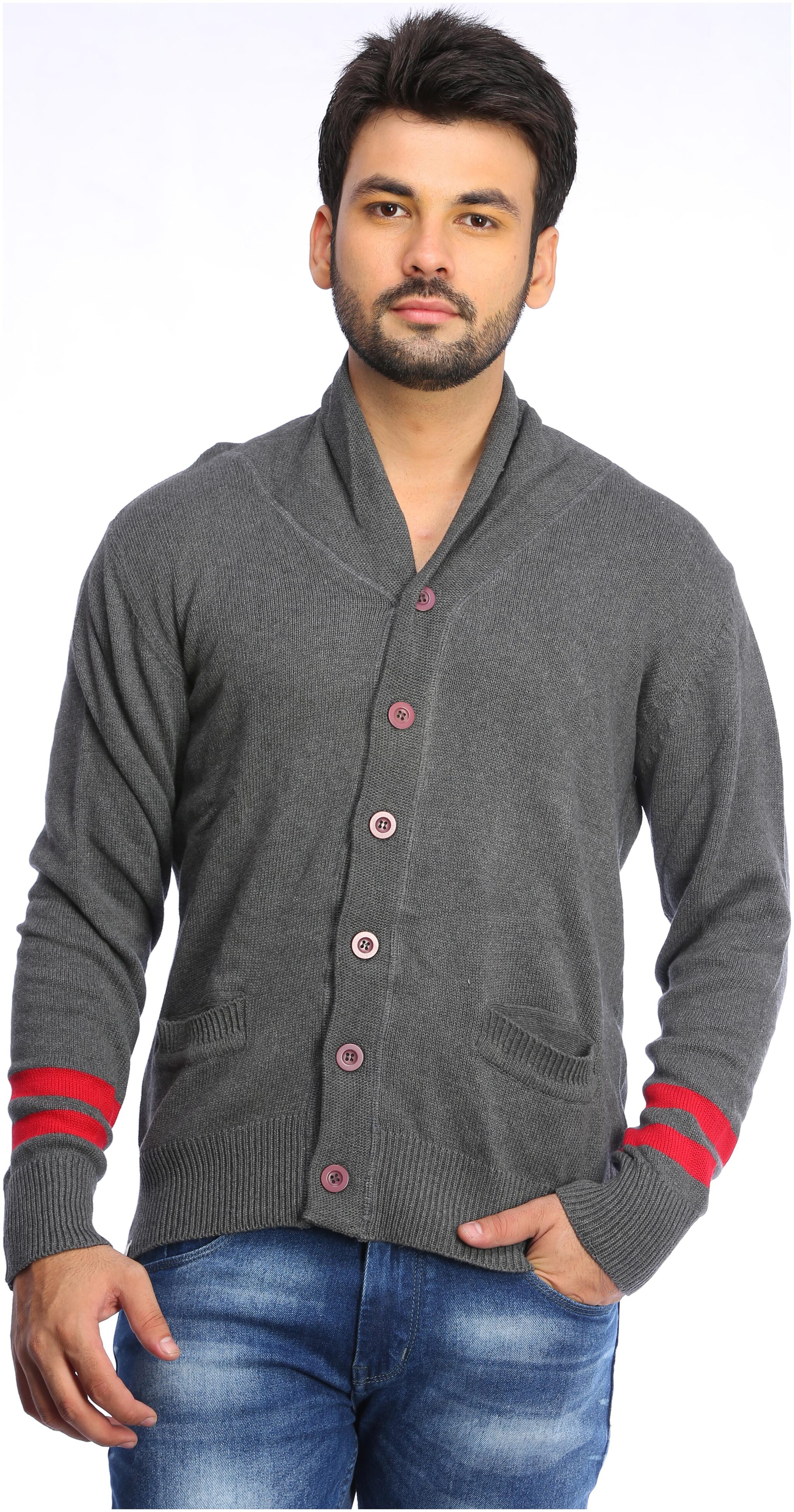 

Red Chief Men Cotton Pullover Grey