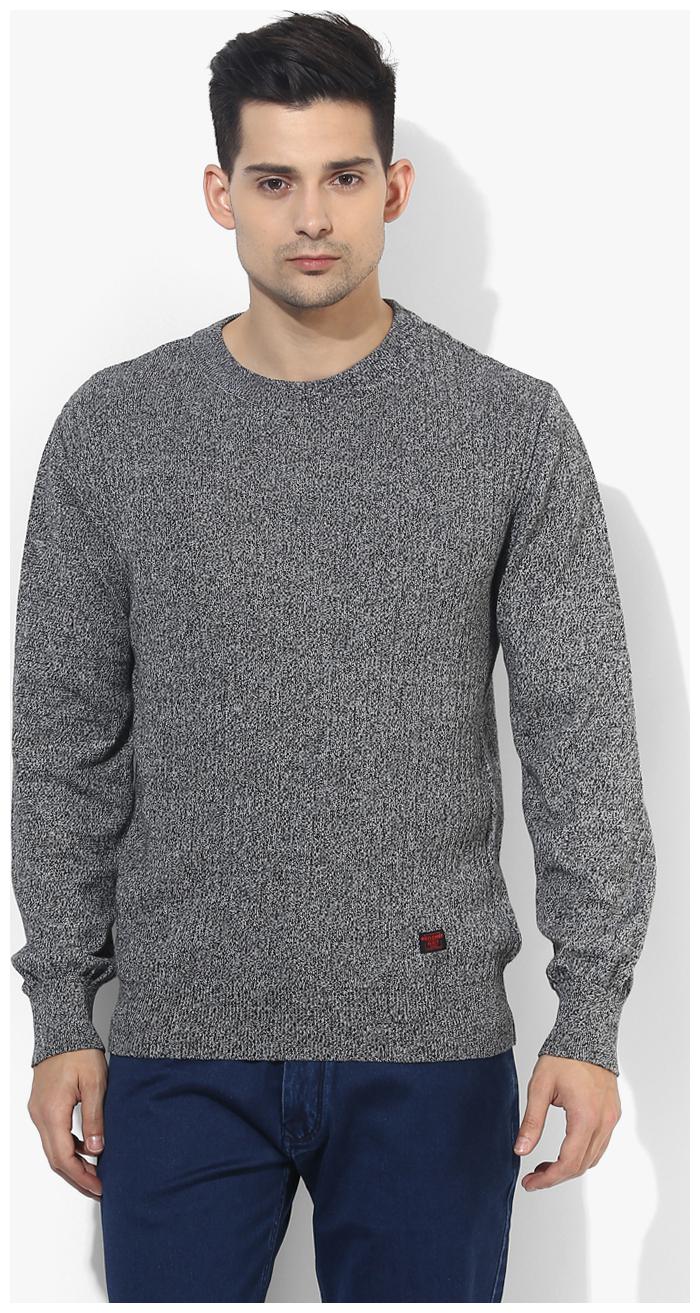 

Red Chief Men Cotton Pullover Grey