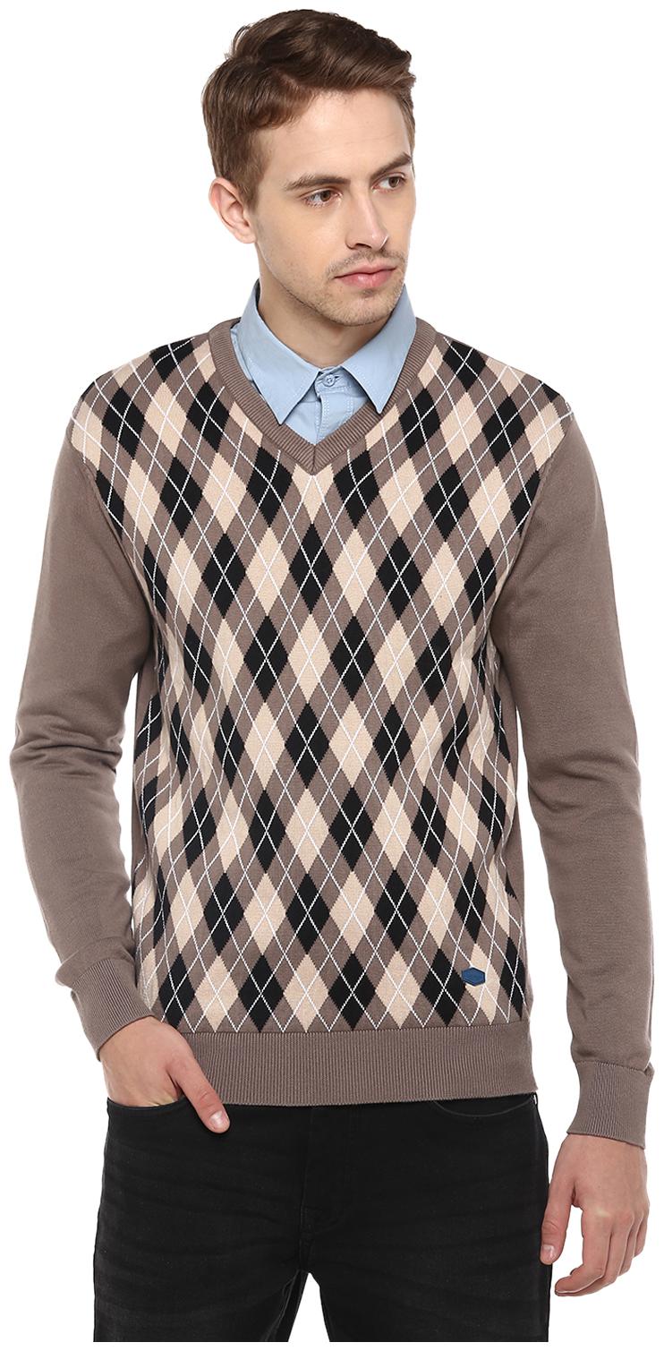 

Red Chief Men Cotton Cardigan Brown color