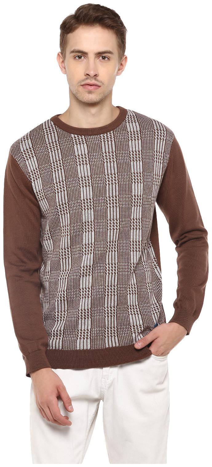 

Red Chief Men Cotton Cardigan Brown color