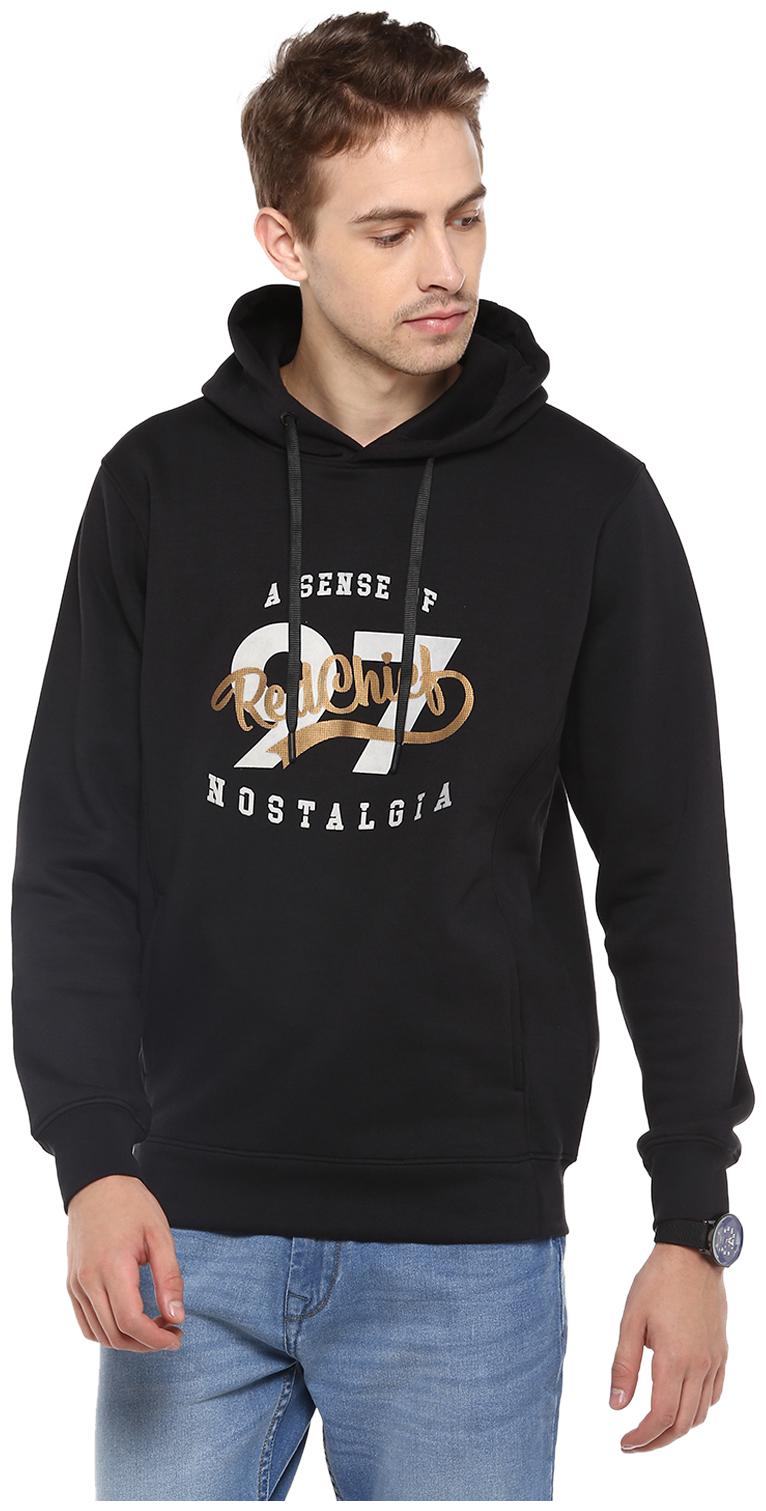 

Red Chief Men Cotton Blend Sweatshirt Black color