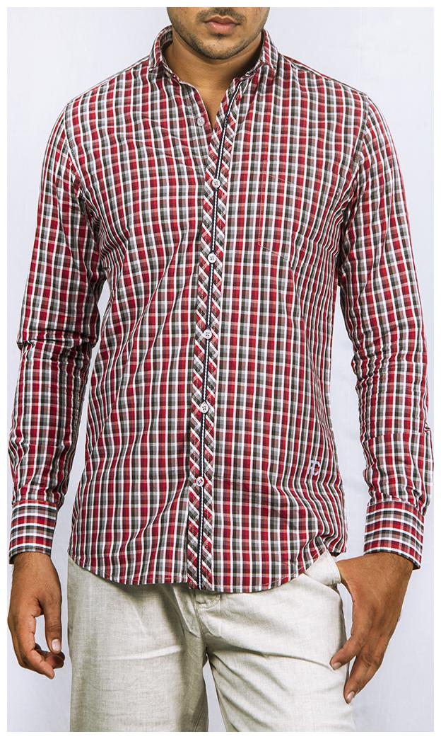 

Red Chief Men Red Checked Regular Fit Casual Shirt
