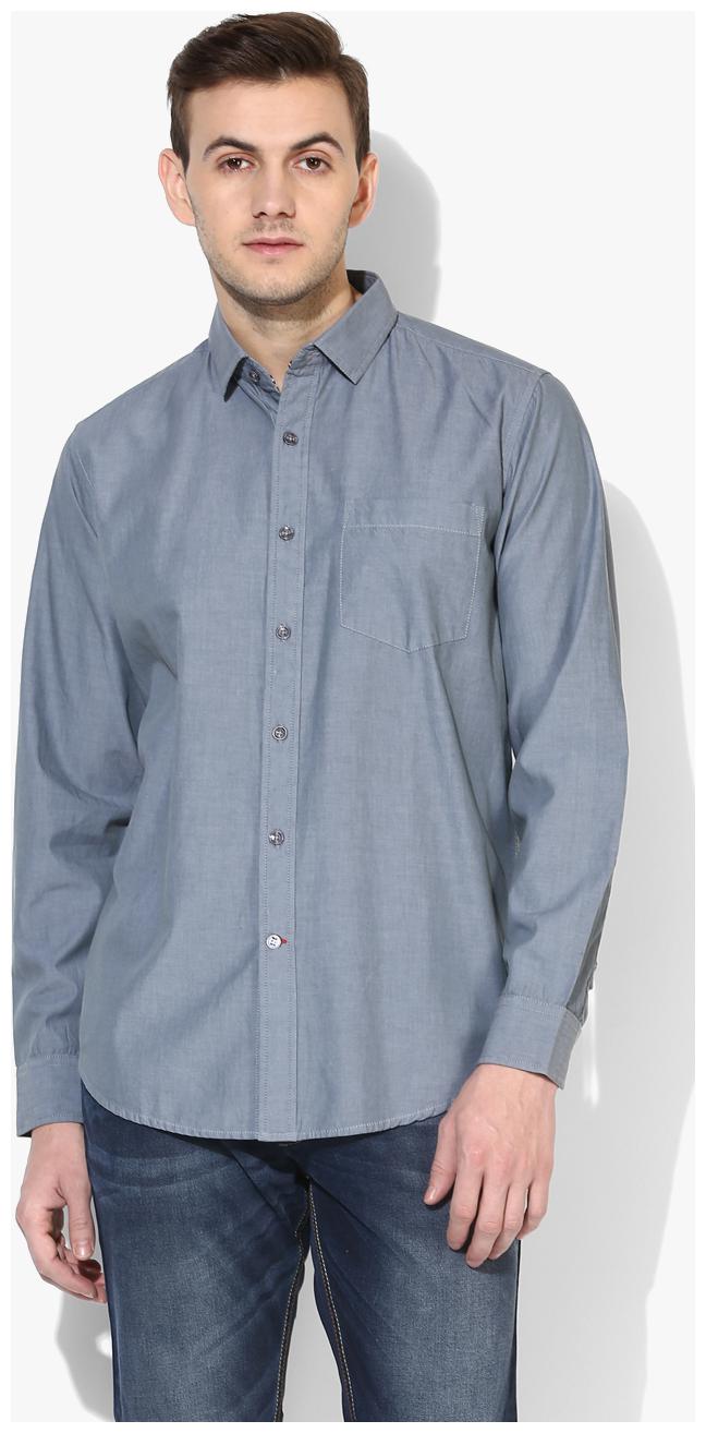 

Red Chief Men Green Solid Regular Fit Casual Shirt